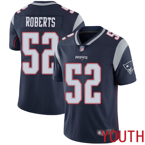 New England Patriots Football #52 Vapor Limited Navy Blue Youth Elandon Roberts Home NFL Jersey